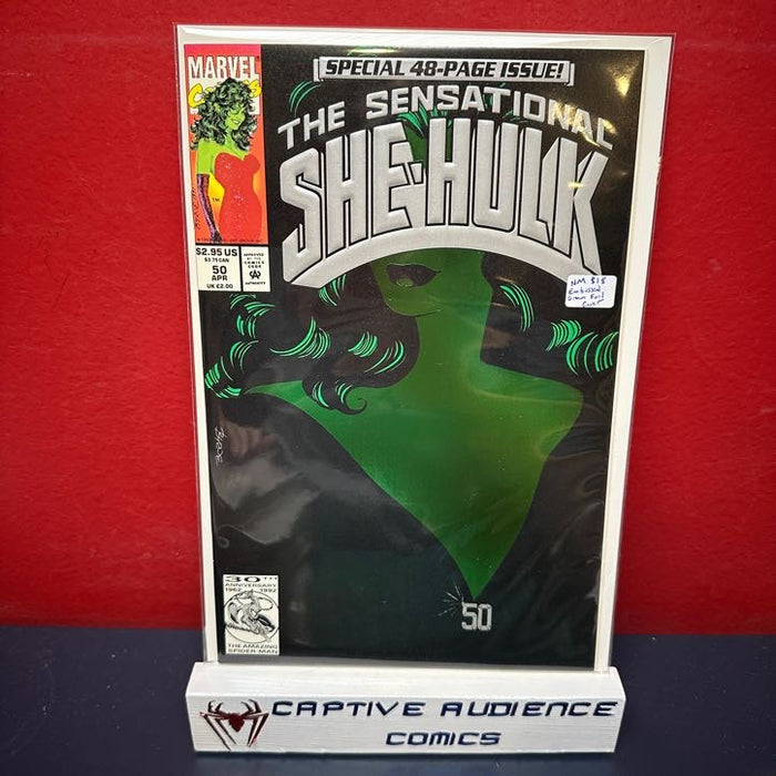 Sensational She-Hulk #50 - Enbossed Green Foil Cover - NM