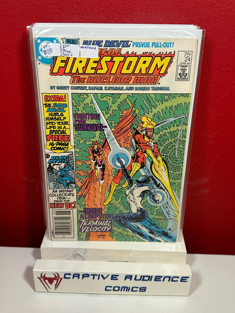 Firestorm, the Nuclear Man, Vol. 2 #24 - 1st Blue Devil Newsstand - VF-