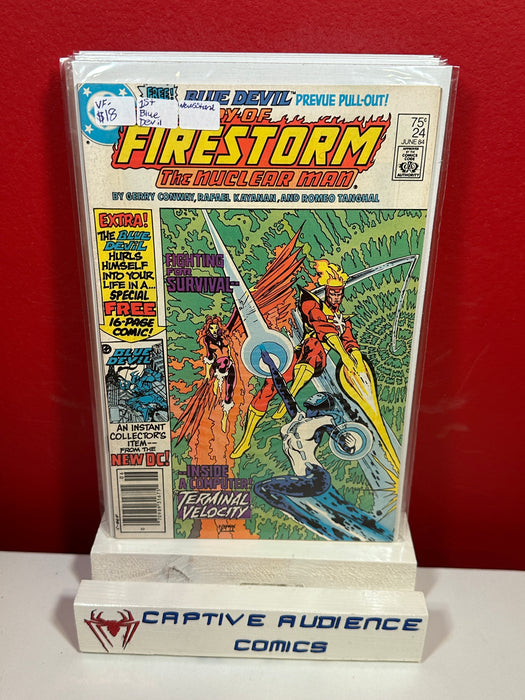 Firestorm, the Nuclear Man, Vol. 2 #24 - 1st Blue Devil Newsstand - VF-