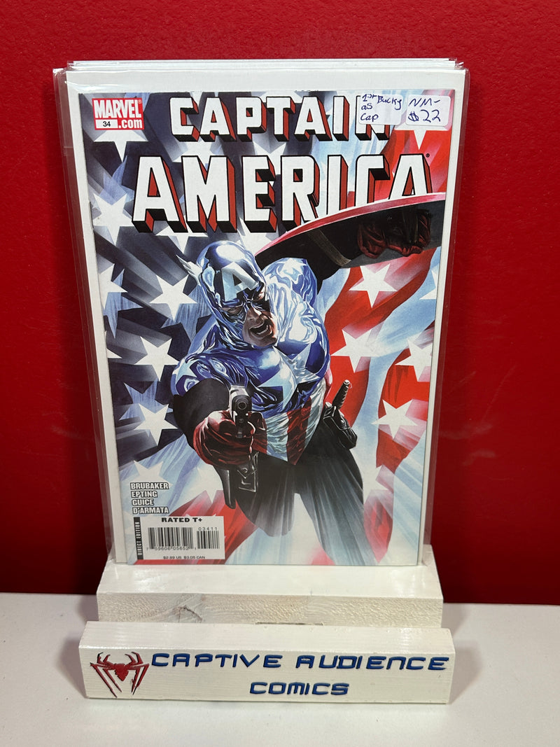 Captain America, Vol. 5 #34 - 1st Bucky as Cap - NM-