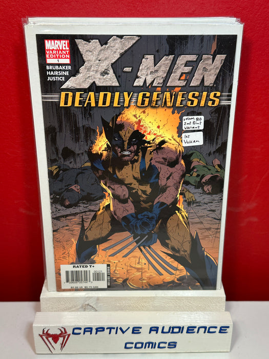 X-Men: Deadly Genesis #1 - 1st Vulcan - 2nd Print Variant - VF/NM