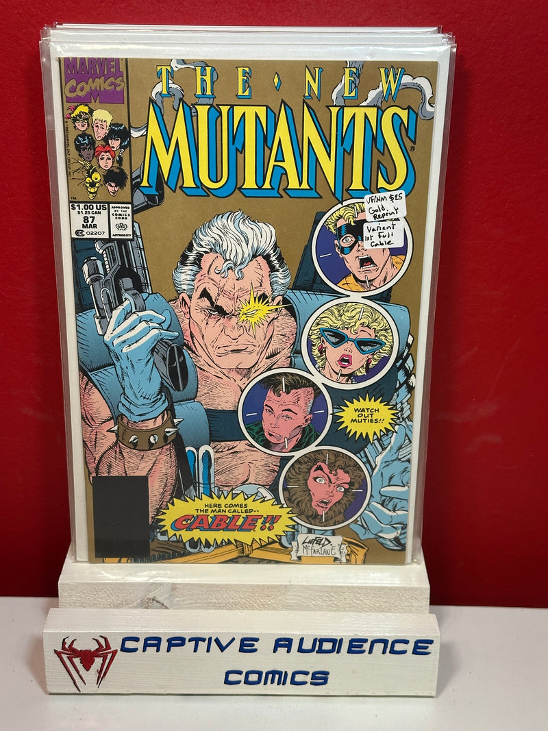 New Mutants, Vol. 1 #87 - Gold Reprint Variant - 1st Full Cable - VF/NM