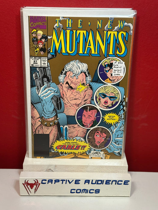 New Mutants, Vol. 1 #87 - Gold Reprint Variant - 1st Full Cable - VF