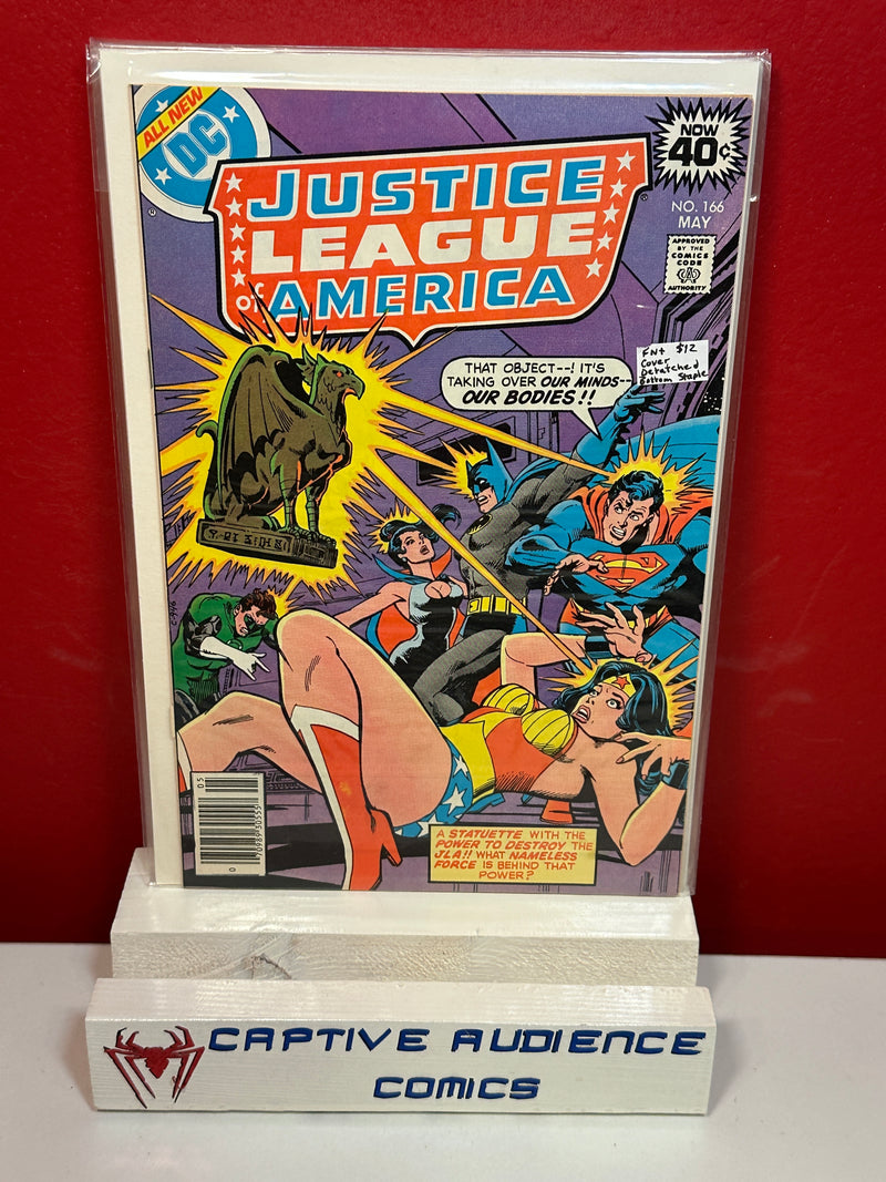 Justice League of America, Vol. 1 #166 - Cover Detached Bottom Staple - FN+