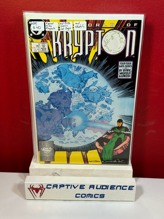 World of Krypton, The Vol. 2 #3 - Signed Mike Magnola & Mike Carlin + Sketch - NM