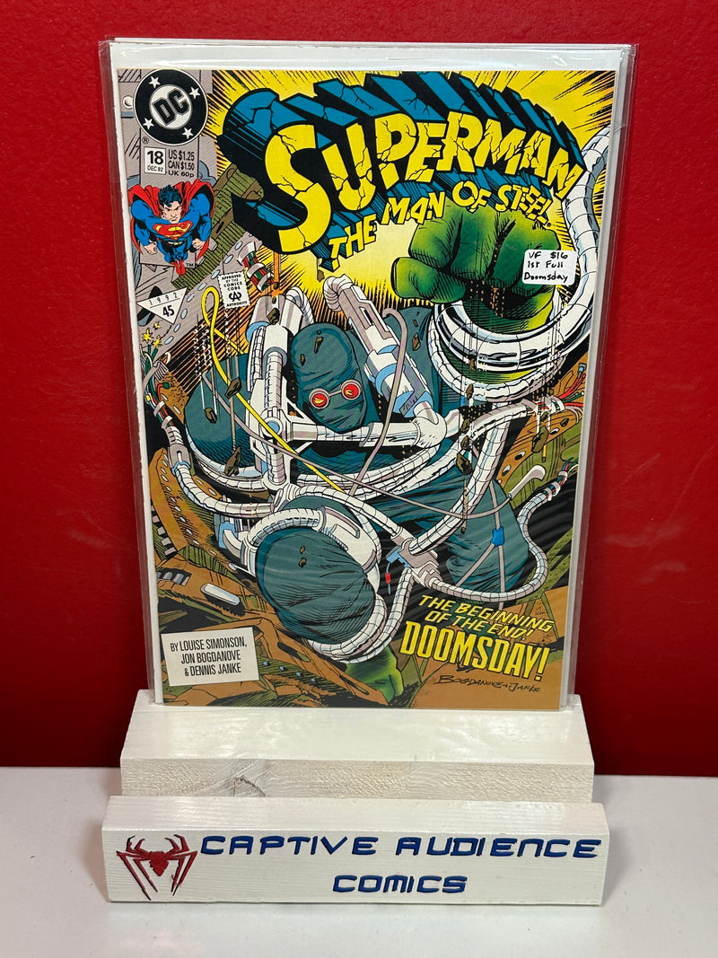 Superman: The Man of Steel #18 - 1st Full Doomsday - VF