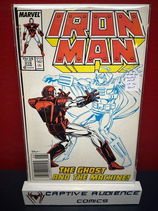 Iron Man, Vol. 1 #219 - Newsstand Variant - 1st The Ghost - VF/NM