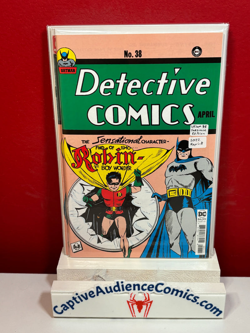 Detective Comics, Vol. 1 #38 - Fascimile Edition - 2022 Reprint - VF/NM