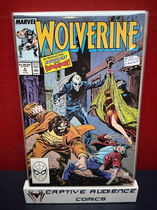 Wolverine, Vol. 2 #4 - 1st Rough Housed - 1st Blood Sport - VF