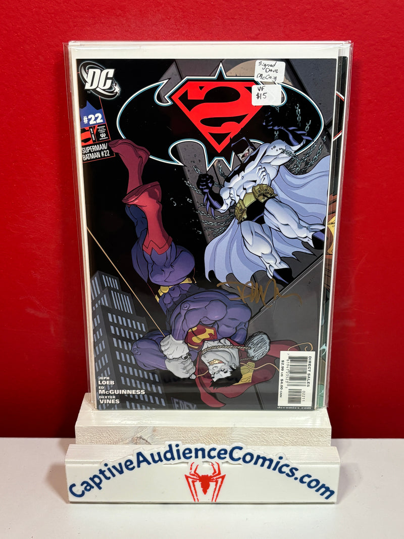 Superman / Batman #22 - Signed Dave McCaig - VF