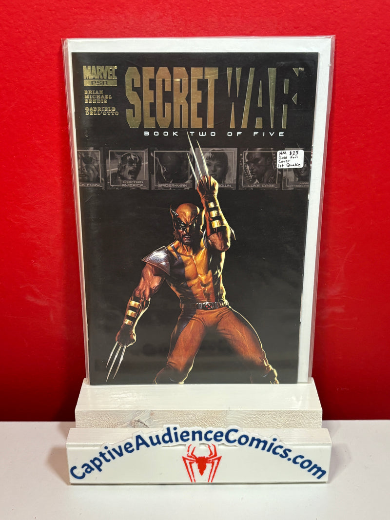 Secret War #2 - Gold Foil Cover - 1st Quake - NM