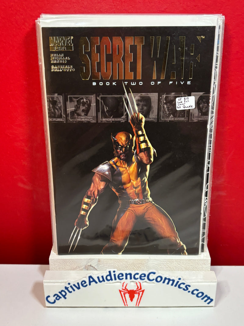 Secret War #2 - Gold Foil Cover - 1st Quake - VF