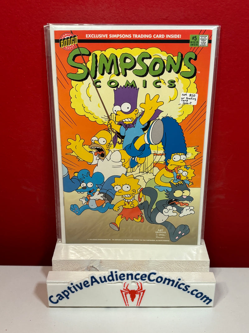 Simpsons Comics #5 - w/ Trading Card Insert - NM