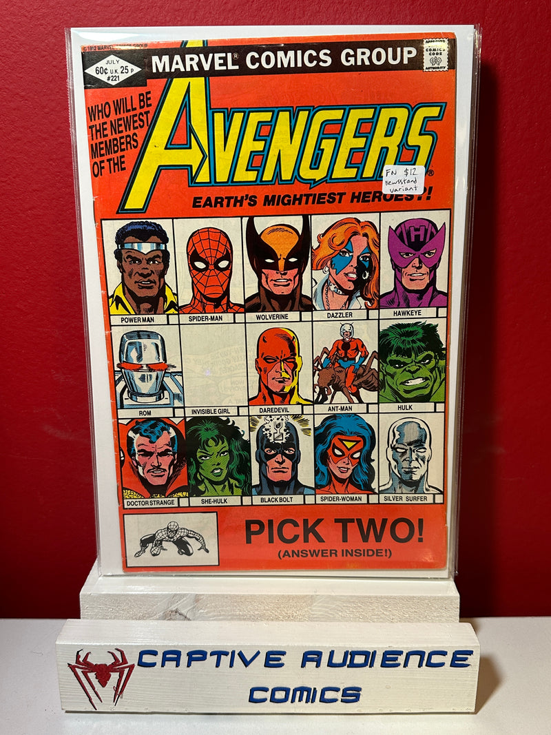Avengers, The Vol. 1 #221 - Newsstand Variant - FN