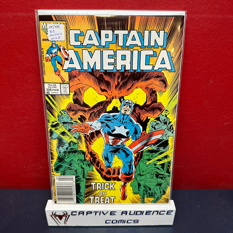 Captain America, Vol. 1 #326 - Newsstand Variant - VF/NM