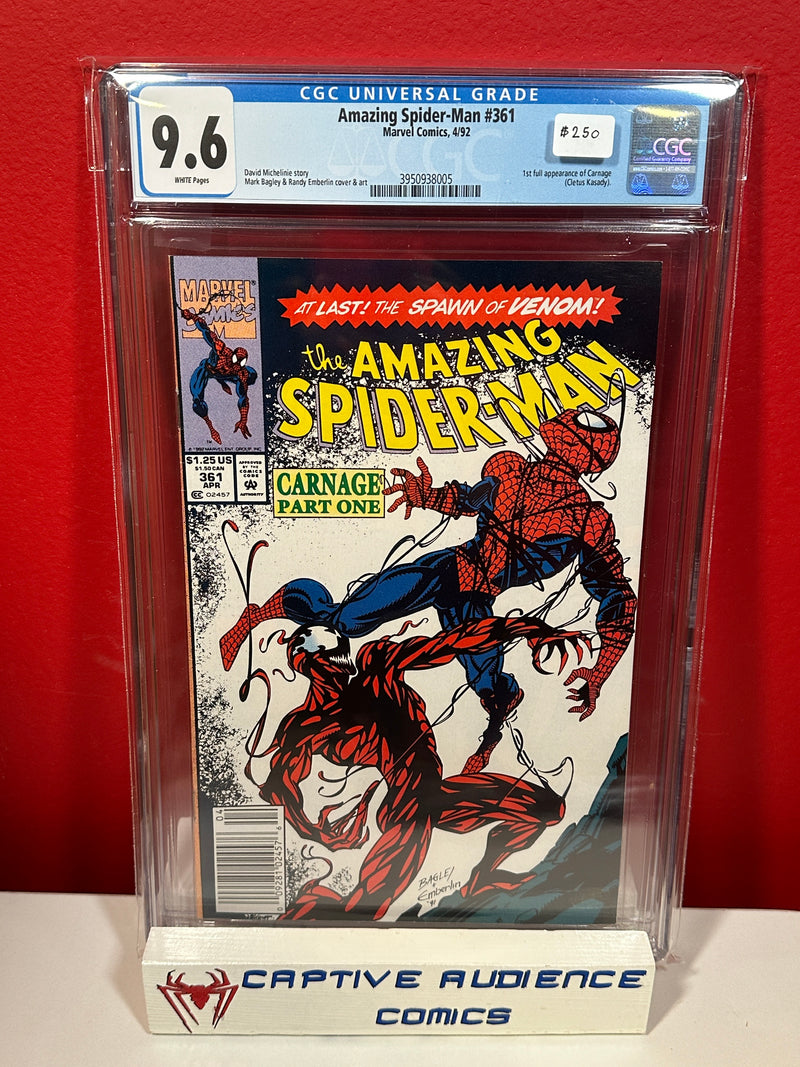 Amazing Spider-Man, The Vol. 1 #361 - 1st Carnage Newsstand Variant - CGC 9.6