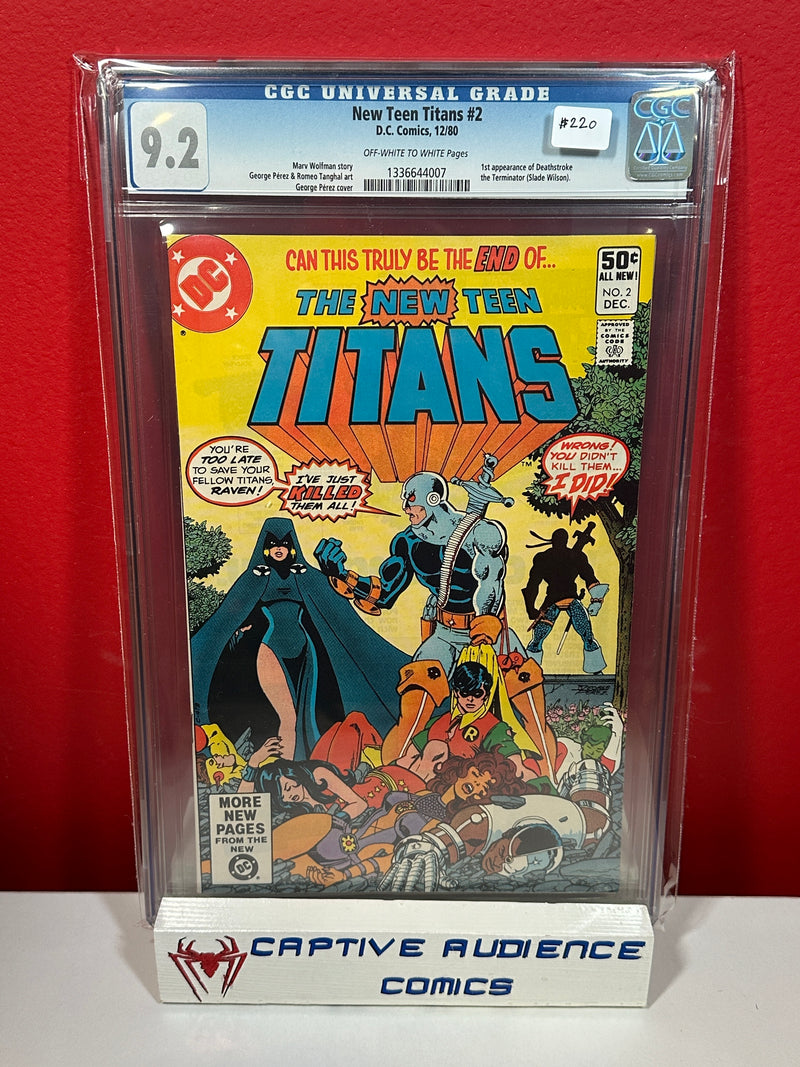 New Teen Titans, The Vol. 1 #2 - 1st Deathstroke - CGC 9.2