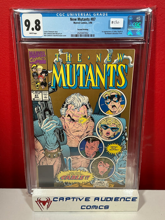 New Mutants Vol. 1 #87 - 1st Cable 2nd Print Variant - CGC 9.8