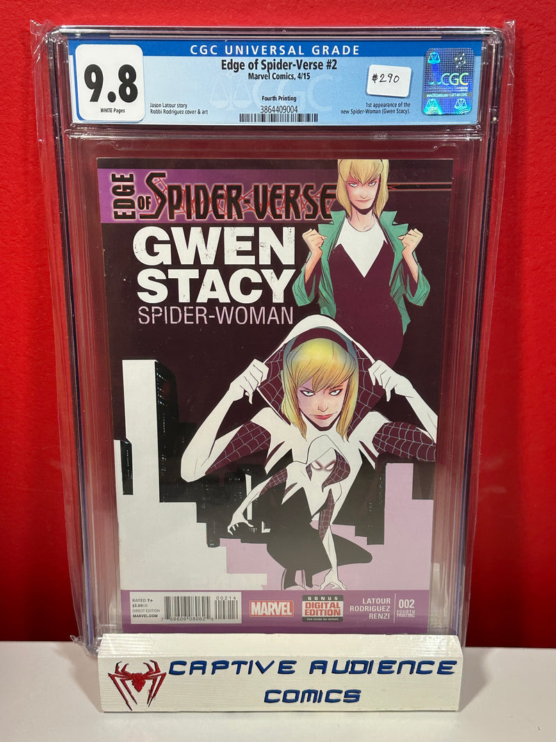 Edge of Spider-Verse #2 - 1st Spider-Gwen Fourth Print - CGC 9.8
