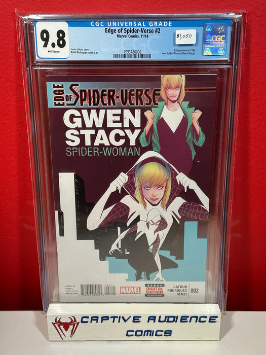 Edge of Spider-Verse #2 - 1st Spider-Gwen - CGC 9.8