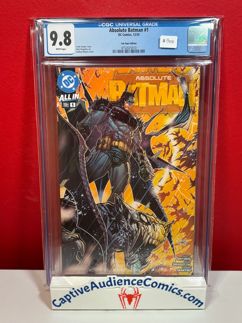 Absolute Batman #1 - 1st Absolute Batman Jonboy Meyers FanExpo Variant - CGC 9.8