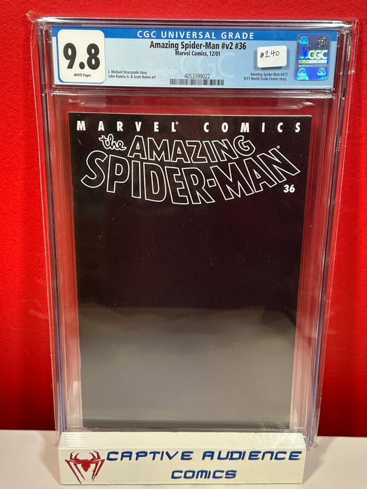Amazing Spider-Man, The Vol. 2 #36 - 9/11 World Trade Centre Story - CGC 9.8