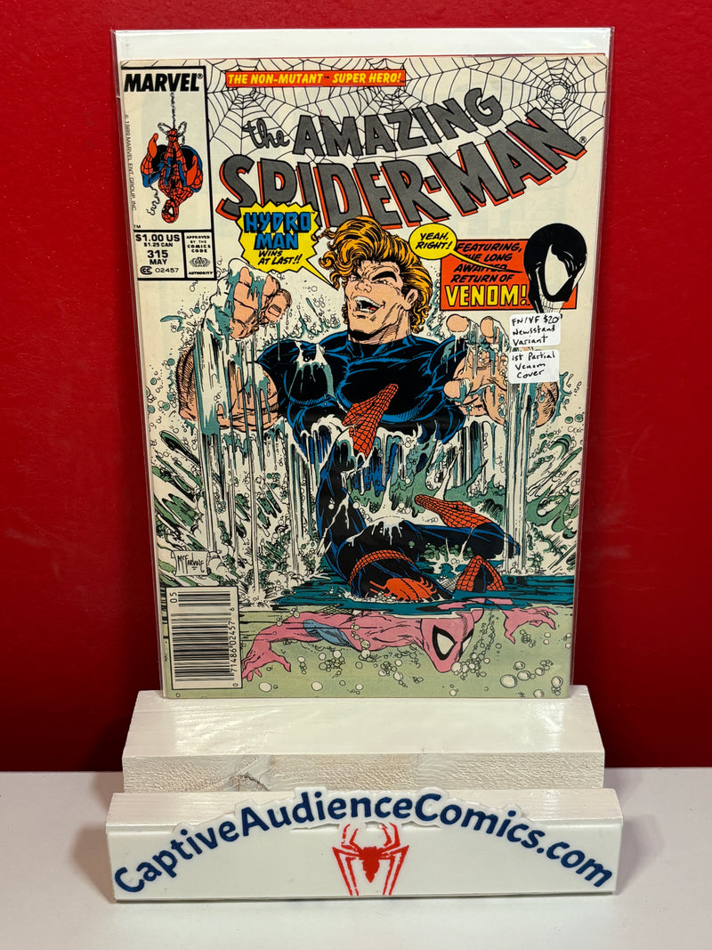 Amazing Spider-Man, The Vol. 1 #315 - Newsstand Variant - 1st Partial Venom Cover - FN/VF