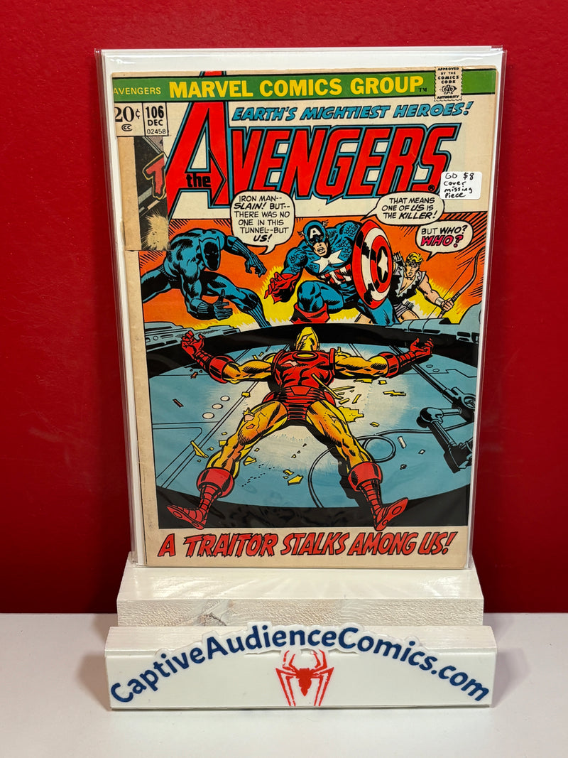 Avengers, The Vol. 1 #106 - Cover Missing Piece - GD