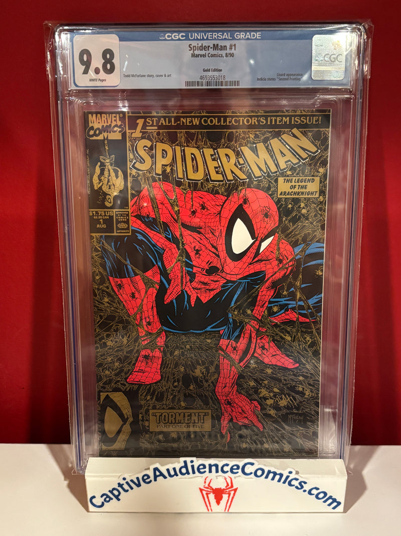 Spider-Man, Vol. 1 #1 - Gold 2nd Print Variant - CGC 9.8