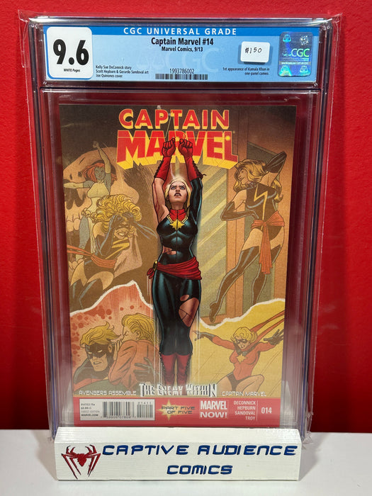 Captain Marvel, Vol. 8 #14 - 1st Kamala Khan - CGC 9.6