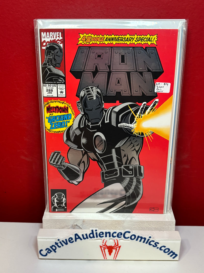 Iron Man, Vol. 1 #288 - Couverture en aluminium argenté - NM-
