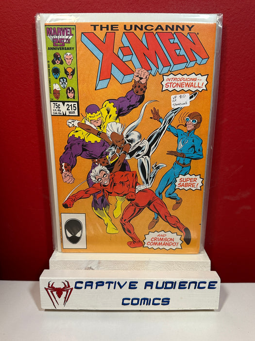 Uncanny X-Men, Vol. 1 #215 - 1st Stonewall - VF