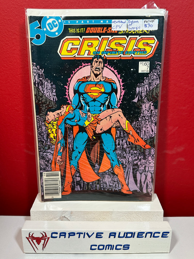 Crisis On Infinite Earths #7 - Newsstand CPV - Death of Supergirl - FN/VF