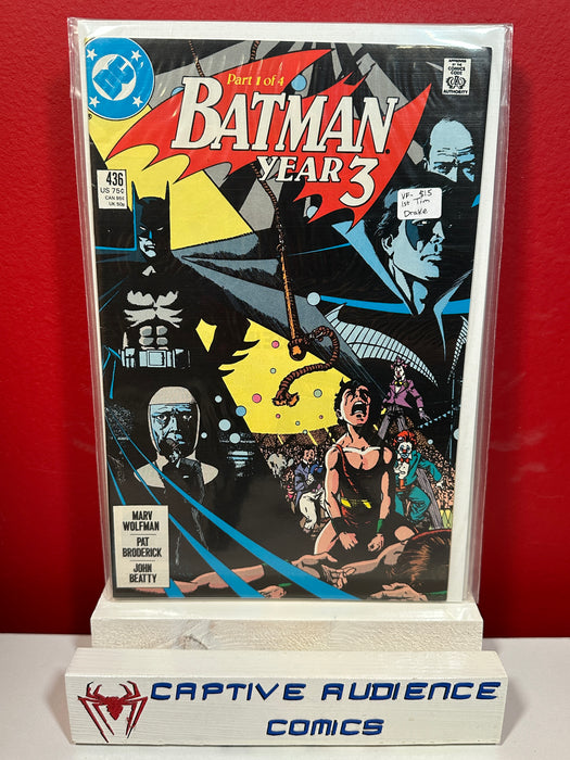 Batman, Vol. 1 #436 - 1st Tim Drake - VF-