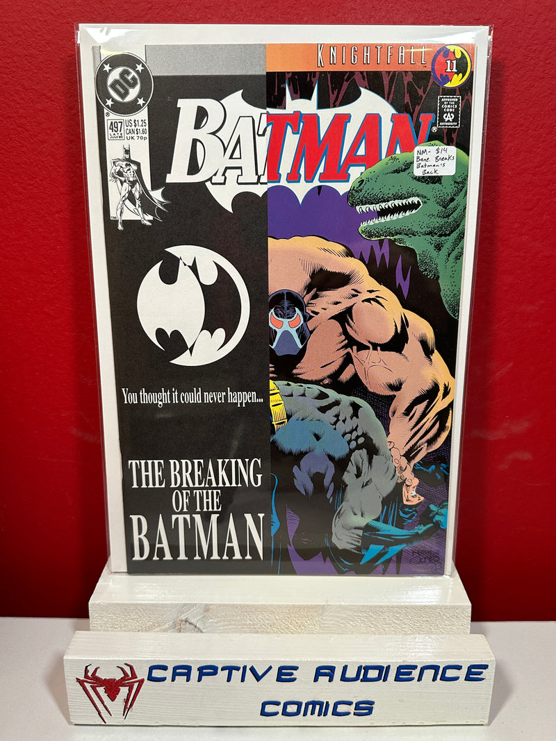 Batman, Vol. 1 #497 - Bane Breaks Batman's Back - NM-