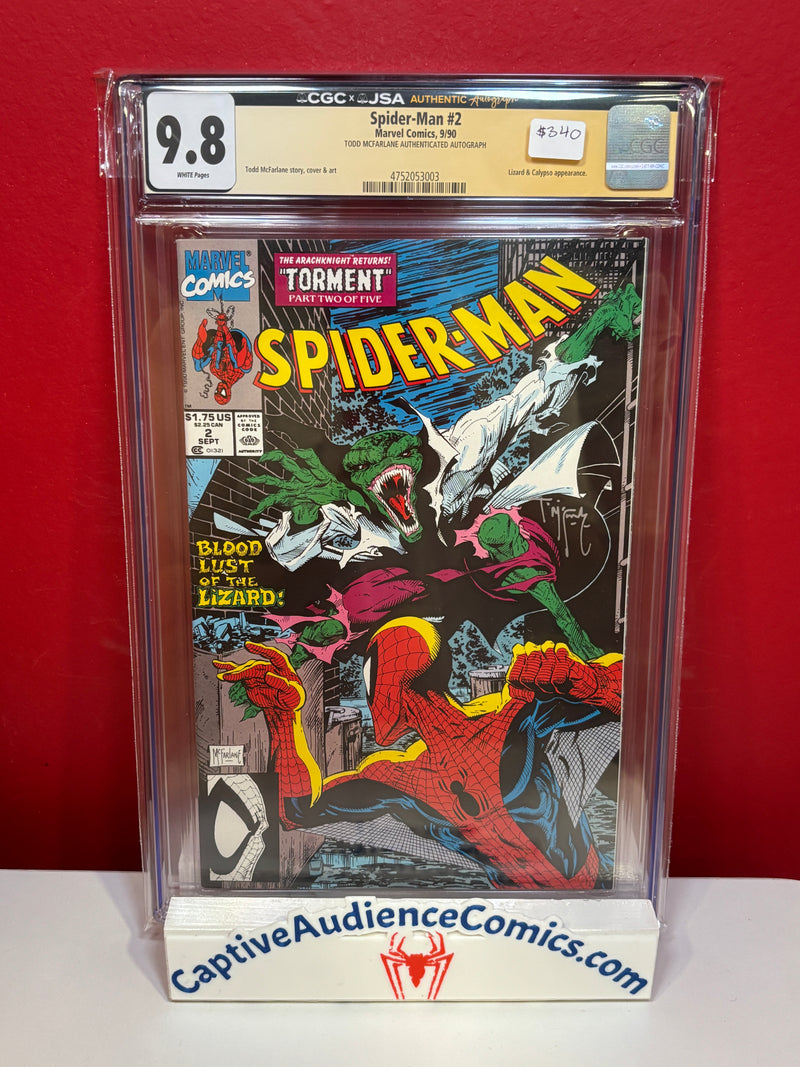 Spider-Man, Vol. 1 #2 - Signed Todd McFarlane - CGC 9.8
