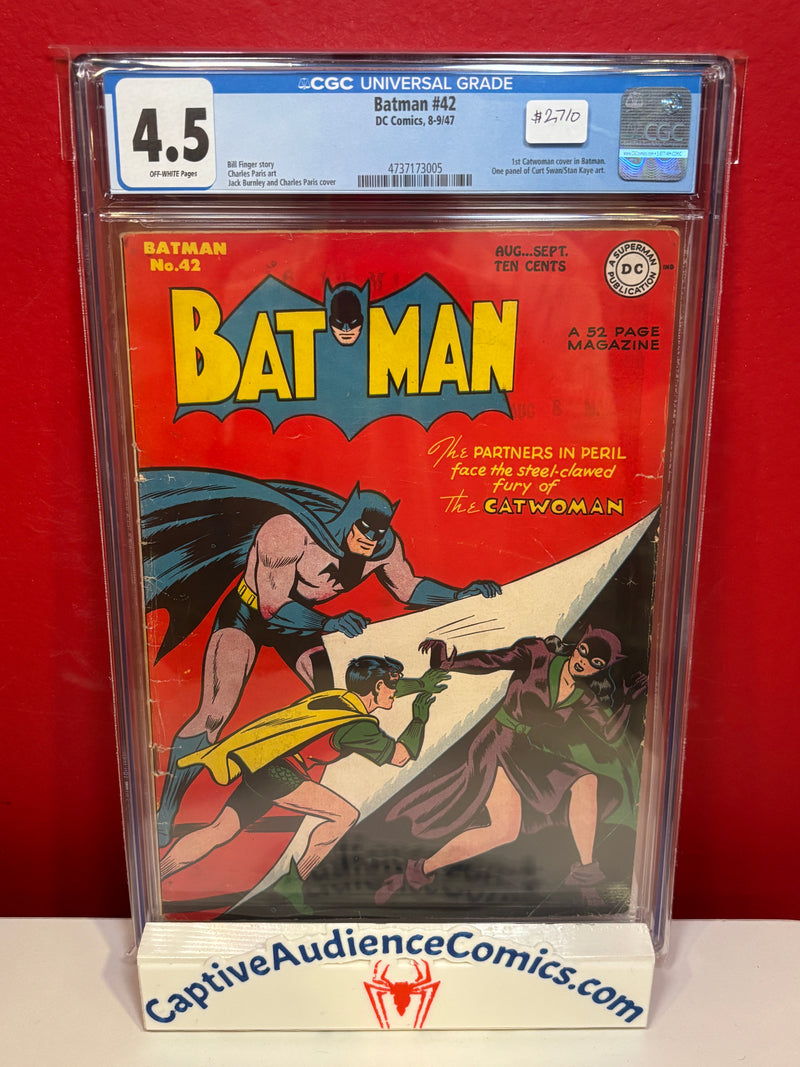 Batman, Vol. 1 #42 - 1st Catwoman Cover Appearance - CGC 4.5