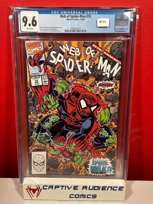 Web of Spider-Man, Vol. 1 #70 - 1st Spider-Hulk - CGC 9.6