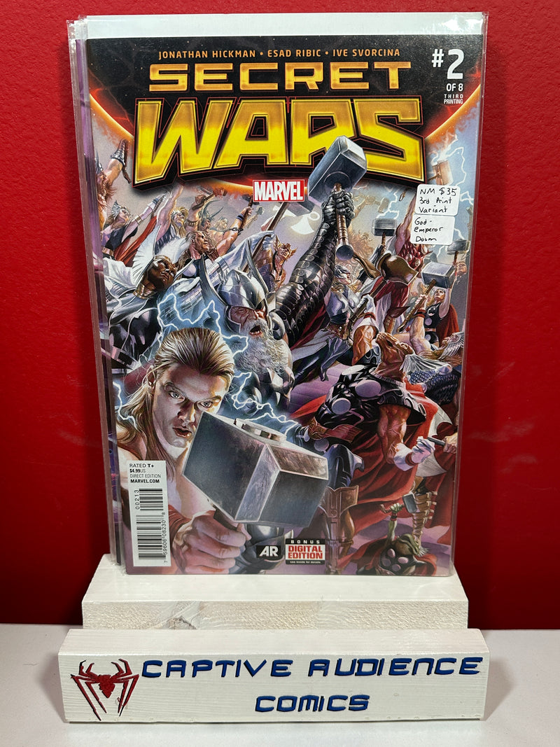 Secret Wars #2 - 3rd Print Variant - God-Emperor Doom - NM