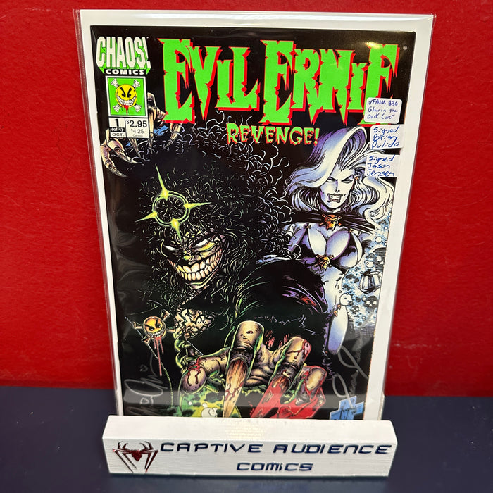 Evil Ernie: Revenge #1 - Glow in the Dark Cover - Signed Brian Pulido - Signed Jason Jensen - VF/NM