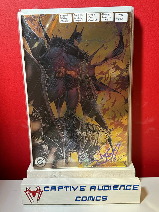 Absolute Batman #1 - Signed Jonboy Meyers - Fan Expo Jonboy Meyers Virgin Foil Variant - NM+