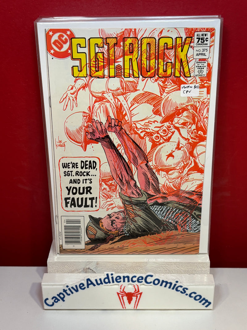 Sgt. Rock, Vol. 1 #375 - CPV - VG/FN