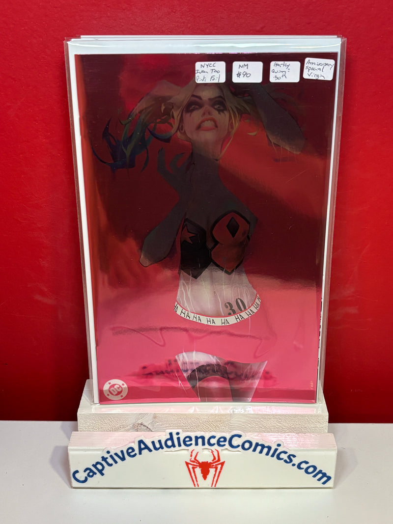 Harley Quinn: 30th Anniversary Special #1 - NYCC Ivan Tao Pink Foil Negative Space Virgin - NM