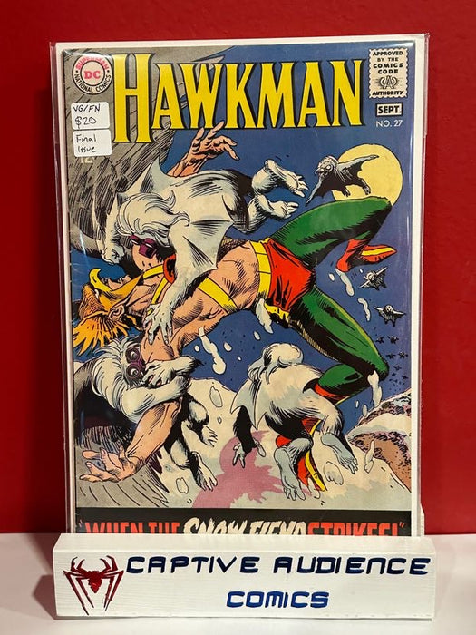 Hawkman, Vol. 1 #27 - Final Issue