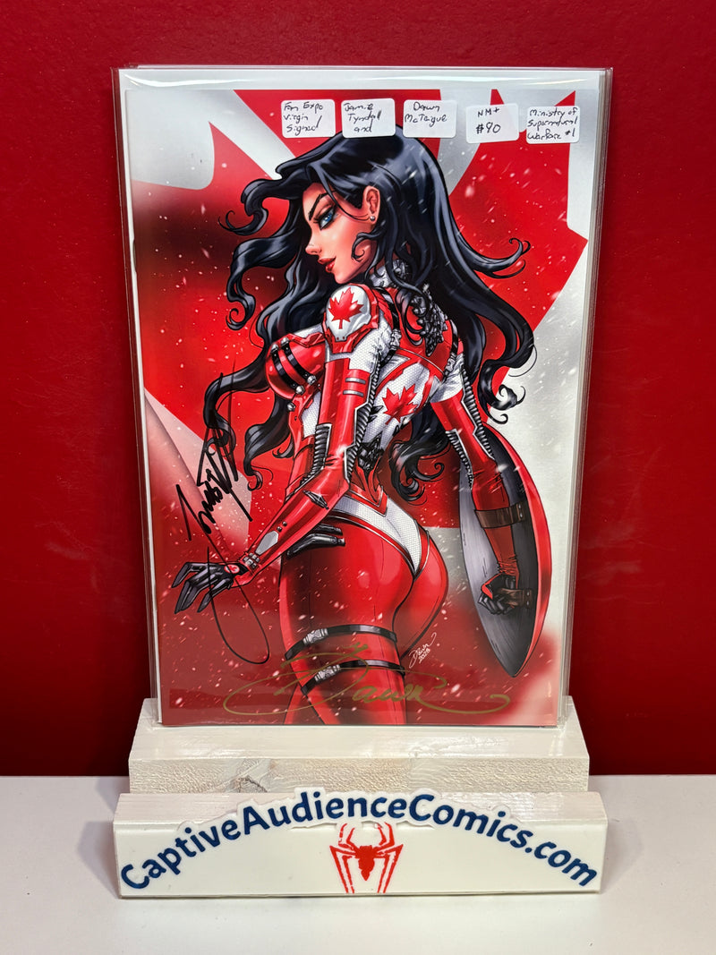 Ministry of Supernatural Warfare #1 - FanExpo Dawn McTeigue Virgin Signed Jamie Tyndall & Dawn McTeigue - NM+