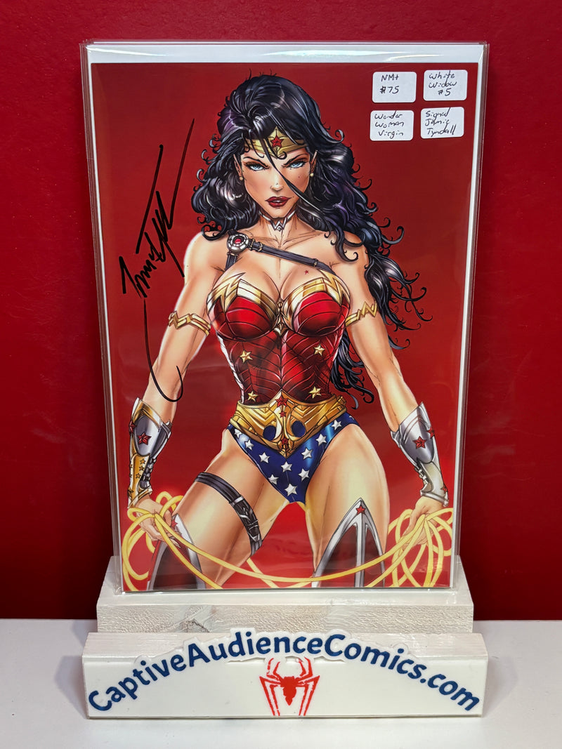 White Widow #5 - Wonder Woman Virgin Signed Jamie Tyndall - NM+