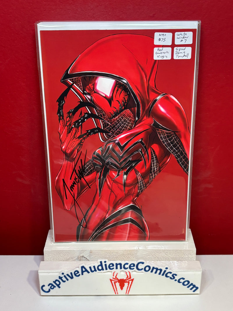 White Widow #7 - Red Gwenom Virgin Signed Jamie Tyndall - NM+
