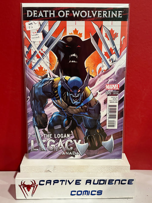 Death of Wolverine: The Logan Legacy #5 - Canada Variant  NM