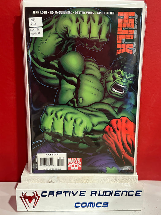 Hulk, Vol. 1 #6 - Cover B Variant - VF