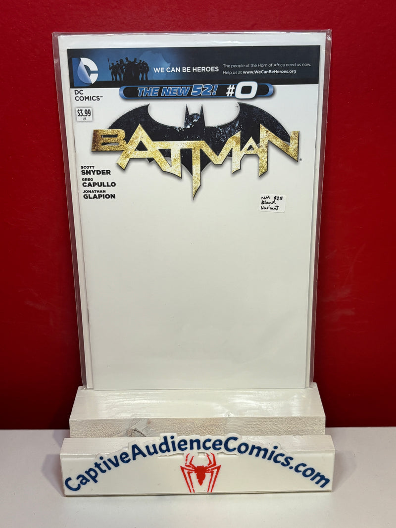 Batman, Vol. 2 #0 - Blank Variant - NM